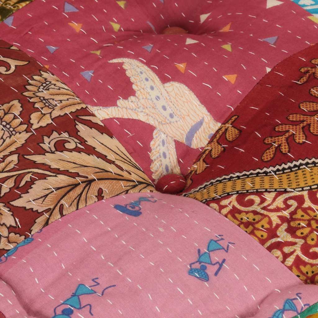 Modulární pouf s polštářem patchwork textil