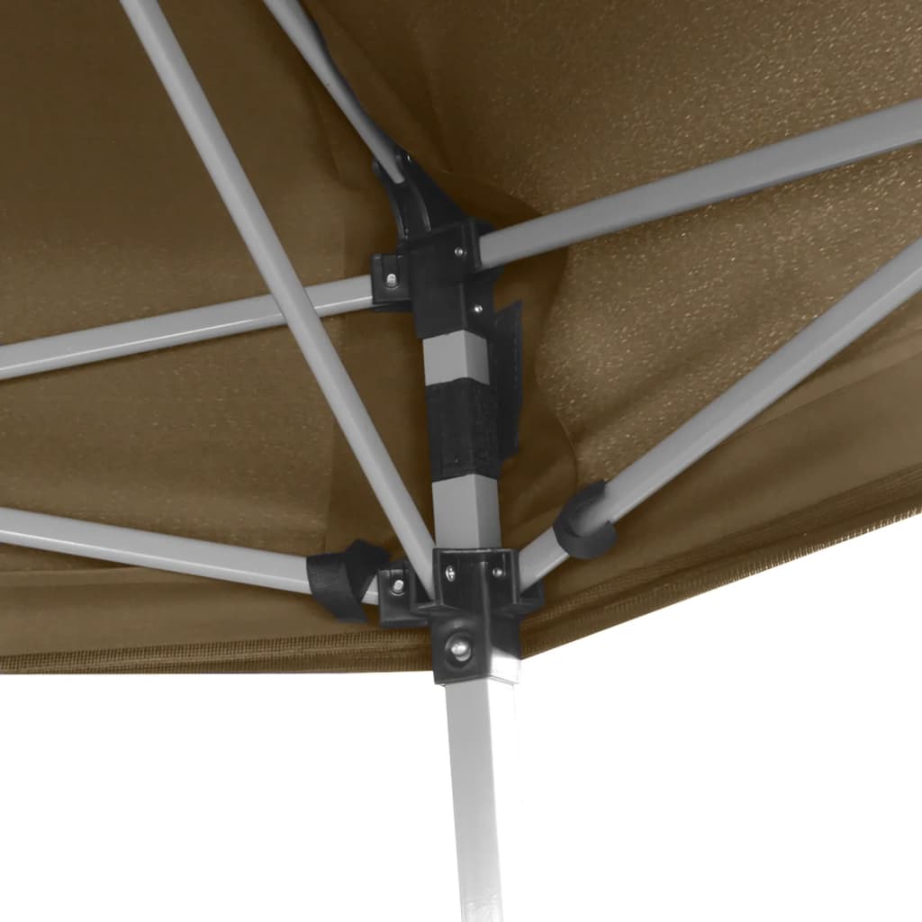 Šestihranný pop-up stan s bočnicemi 3,6 x 3,1 m taupe 220 g/m²