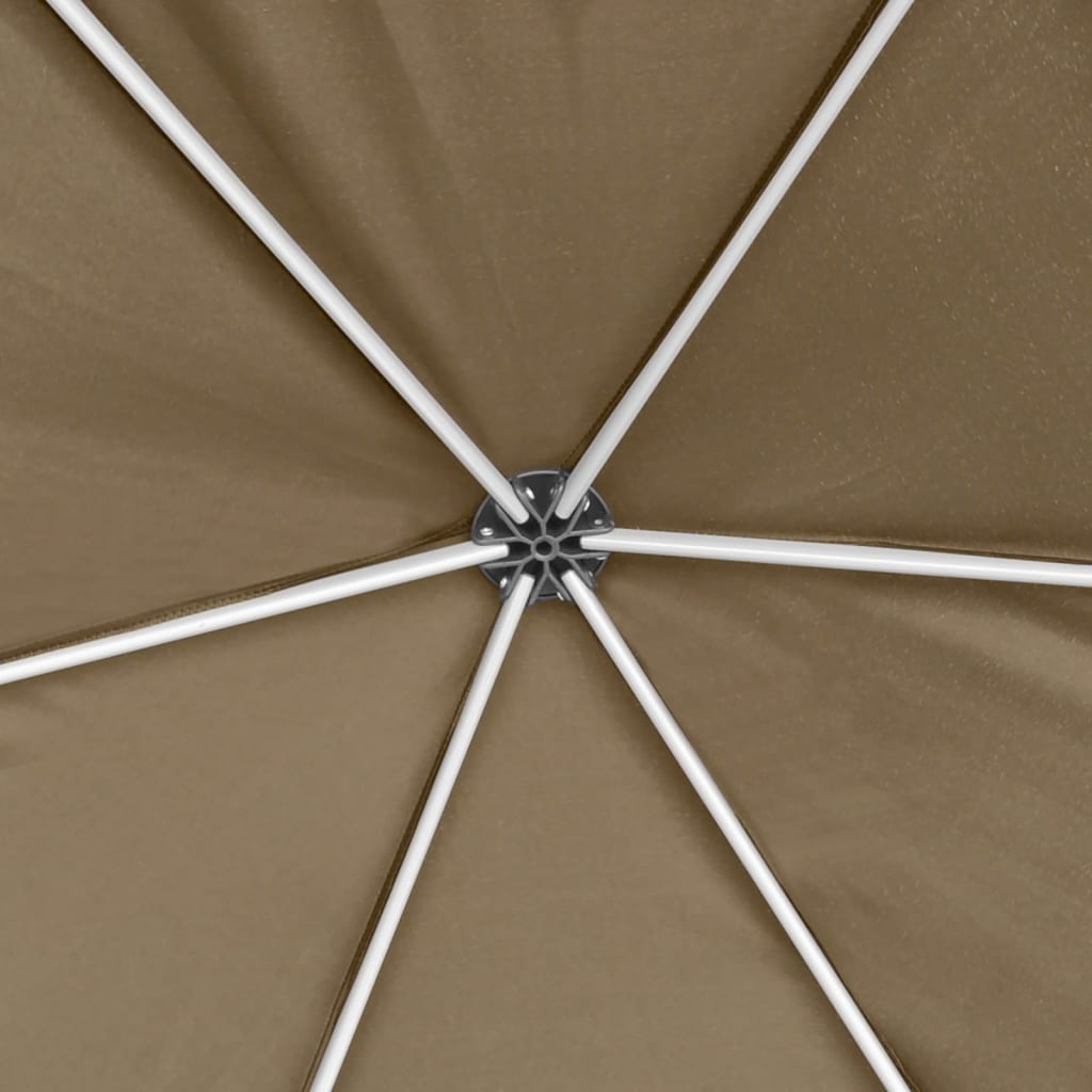 Šestihranný pop-up stan s bočnicemi 3,6 x 3,1 m taupe 220 g/m²