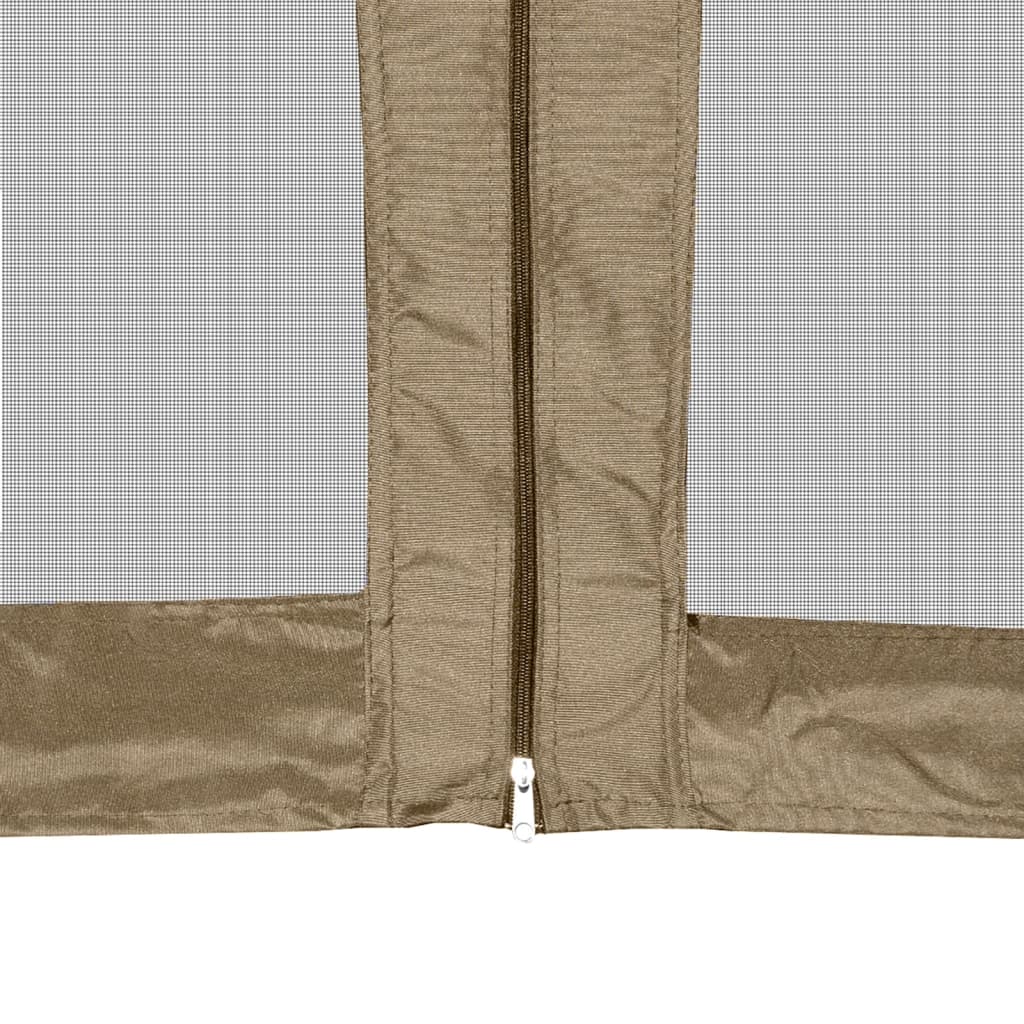 Šestihranný pop-up stan s bočnicemi 3,6 x 3,1 m taupe 220 g/m²