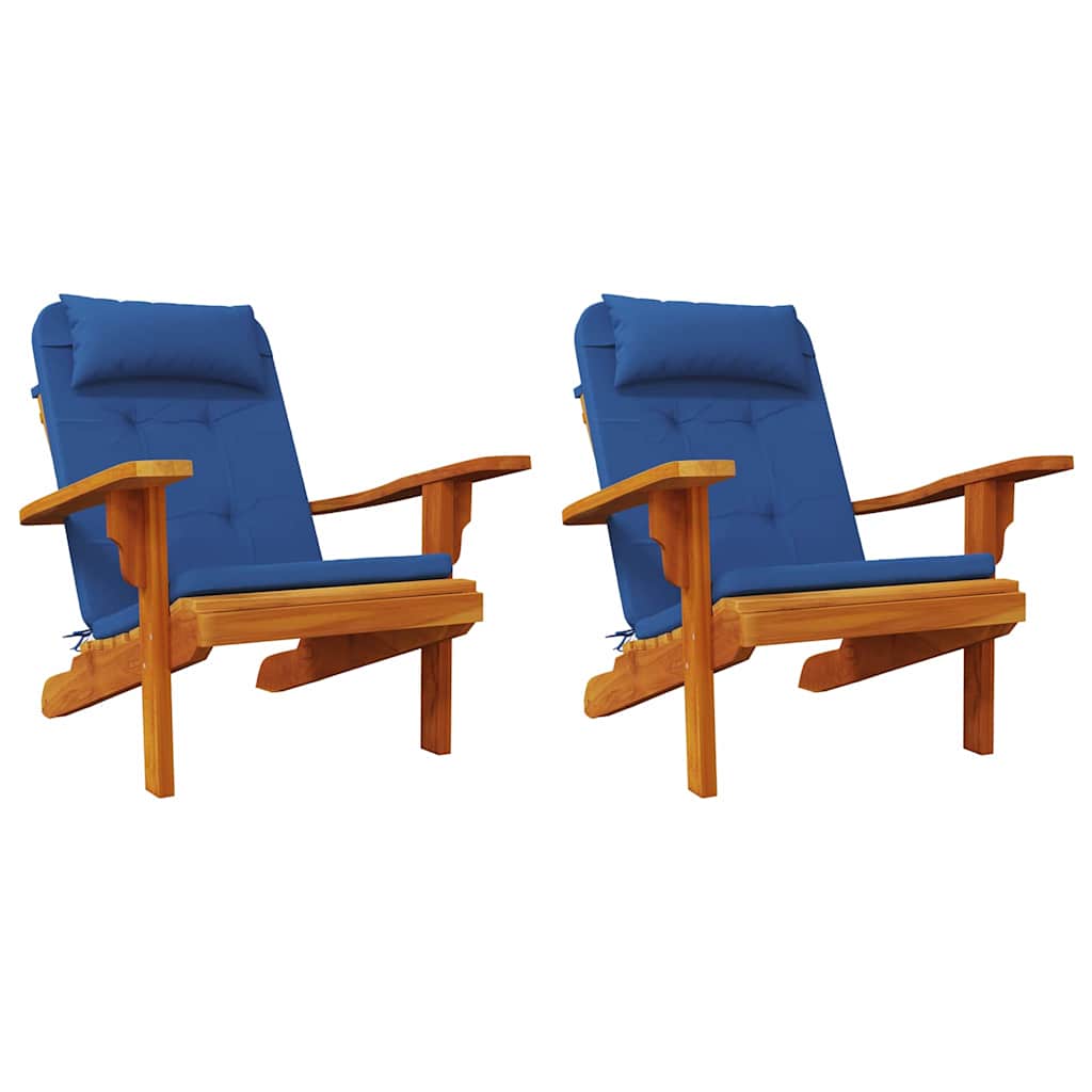 Polštář na židli 2 pcs Modrá 58 x 77 x 4.5 cm Oxfordská látka