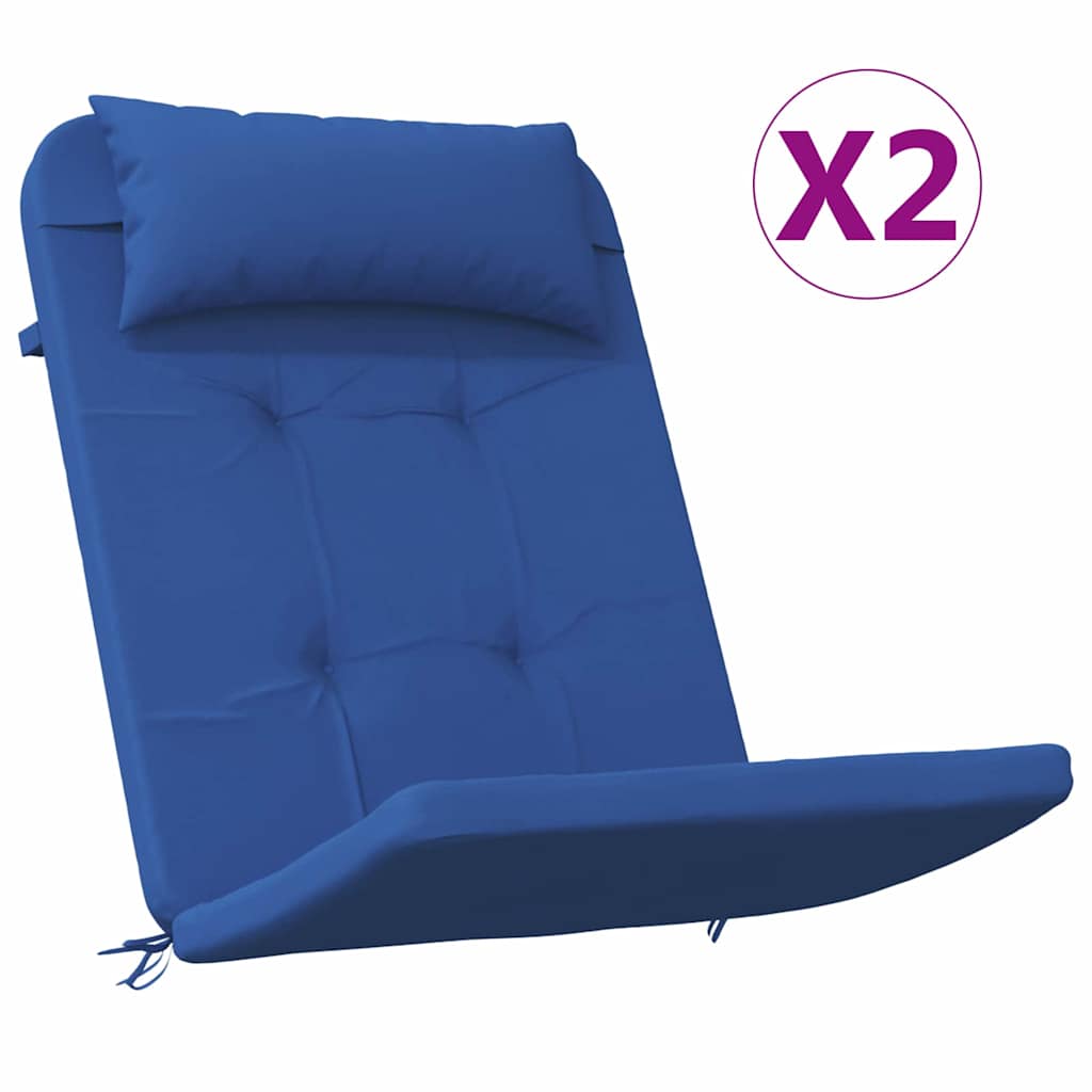 Polštář na židli 2 pcs Modrá 58 x 77 x 4.5 cm Oxfordská látka