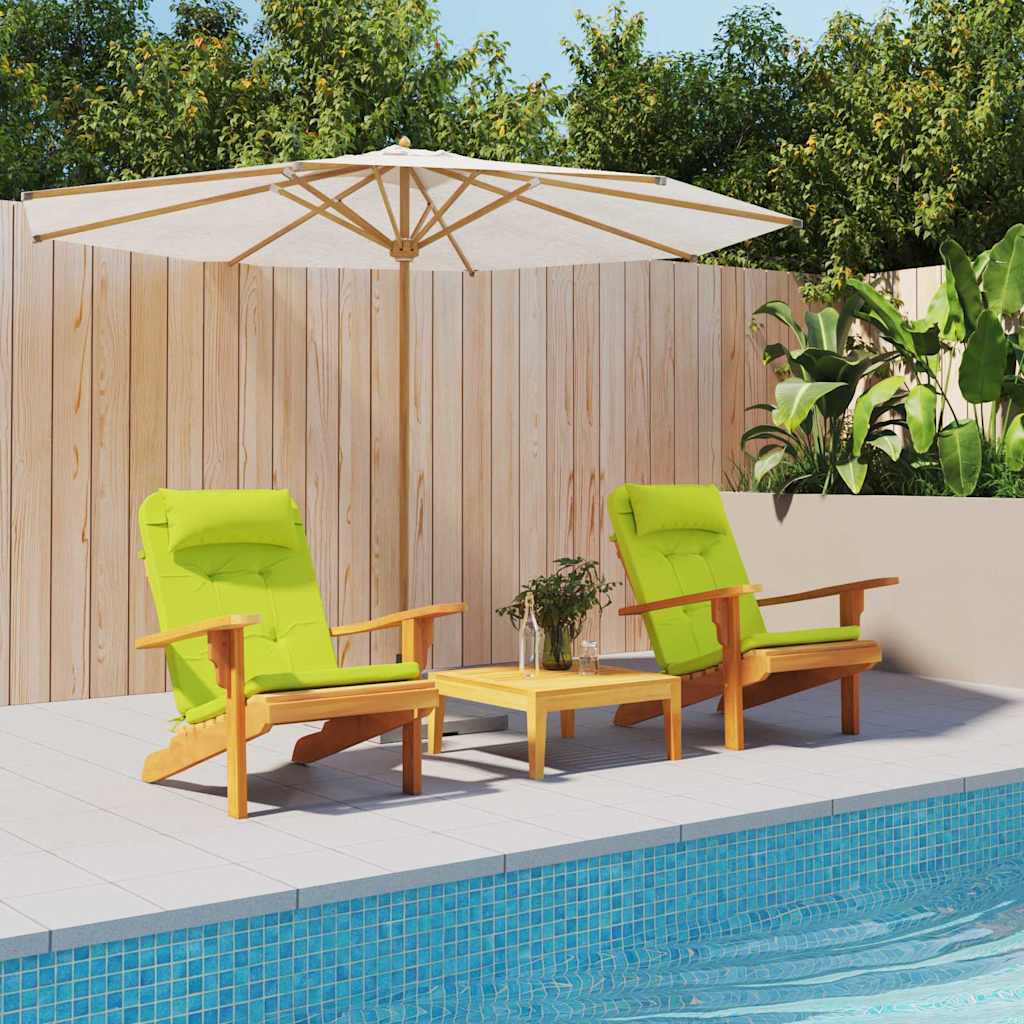 Polštář na židli 2 pcs Jasně zelená 58 x 77 x 4.5 cm
