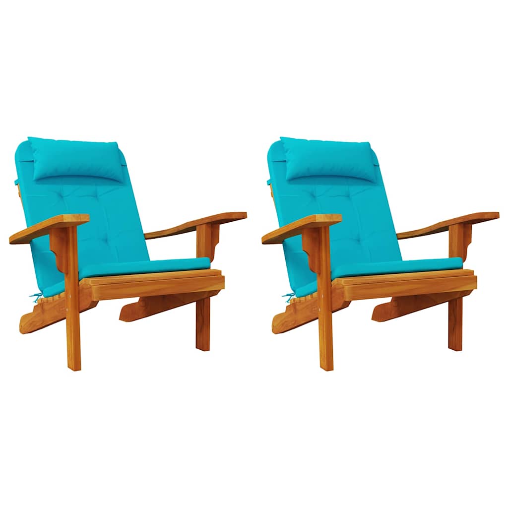Polštář na židli s polštářem 2 pcs Tyrkysová 58 x 77 x 4.5 cm