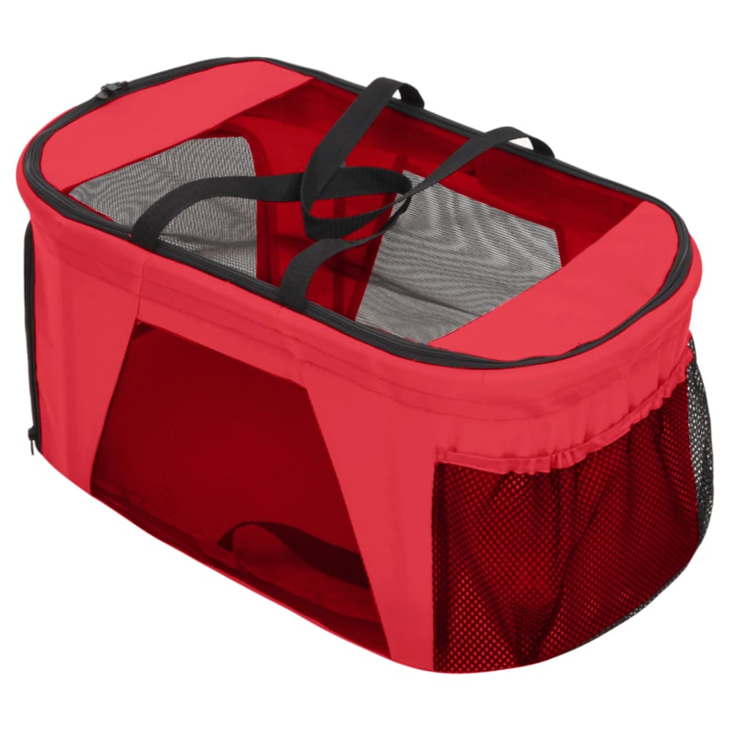 2patrový skládací kočárek pro psa červený 83x48x97 cm oxford