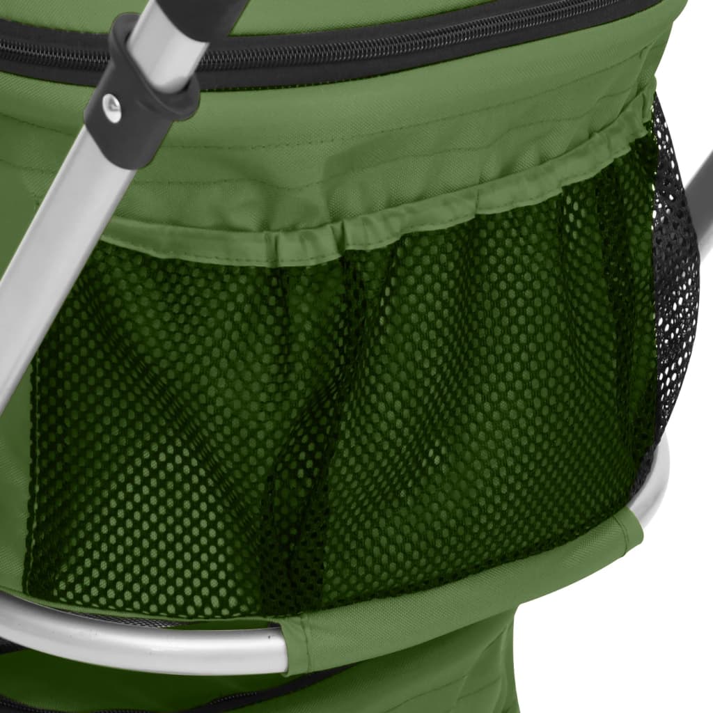 2patrový skládací kočárek pro psa zelený 83 x 48 x 97 cm oxford