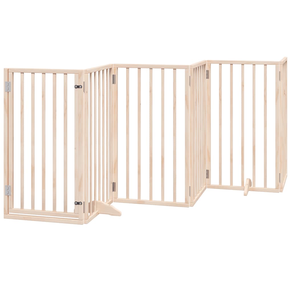Zábrana pro psy s dvířky skládací 12 panelů 600 cm topol