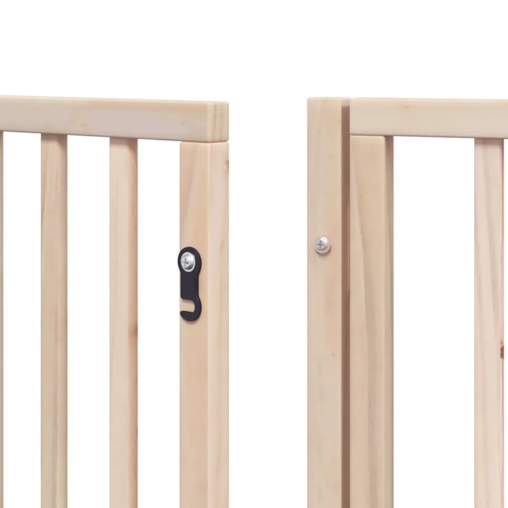 Zábrana pro psy s dvířky skládací 12 panelů 600 cm topol