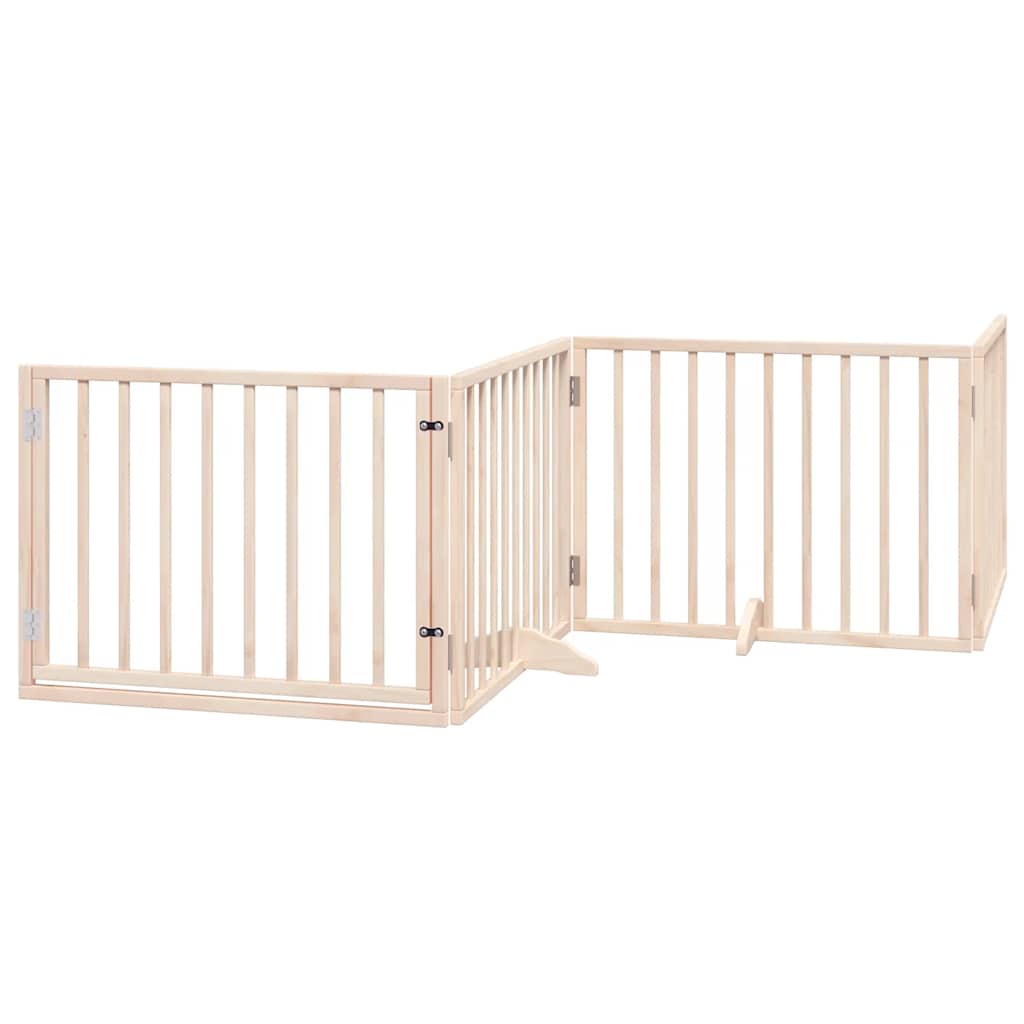 Zábrana pro psy s dvířky skládací 12 panelů 960 cm topol