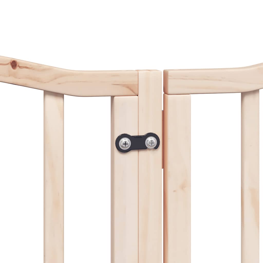 Zábrana pro psy s dvířky skládací 12 panelů 600 cm topol