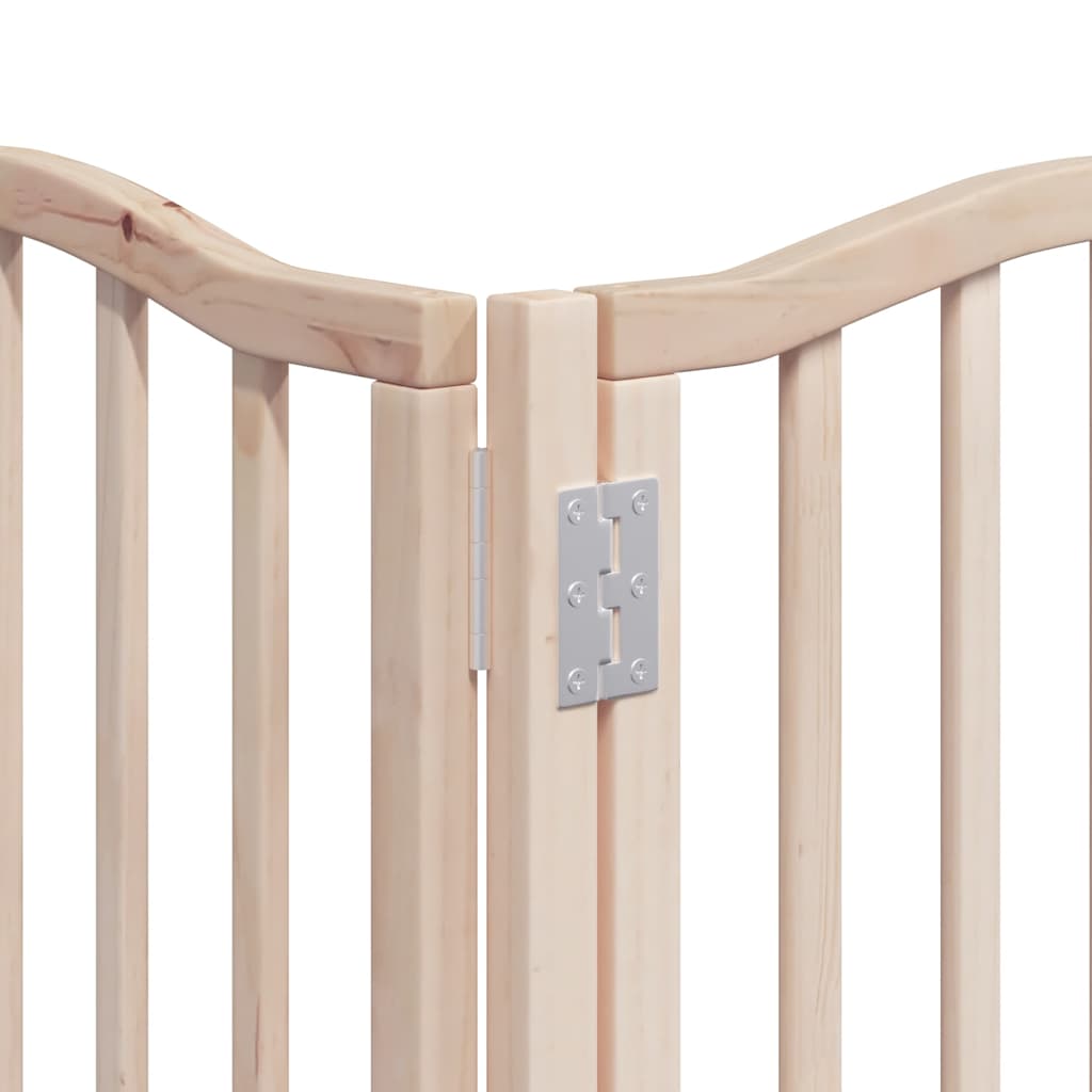 Zábrana pro psy s dvířky skládací 12 panelů 600 cm topol