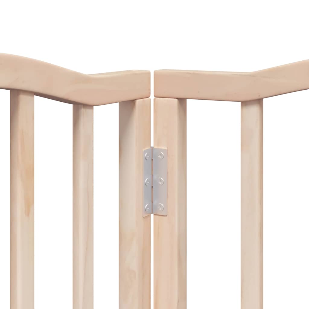 Zábrana pro psy s dvířky skládací 9 panelů 450 cm topol