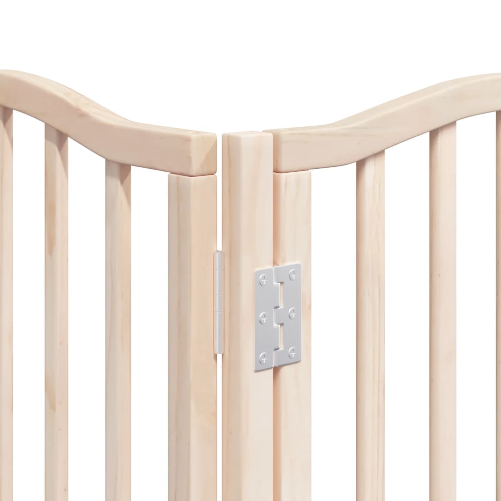 Zábrana pro psy s dvířky skládací 9 panelů 450 cm topol