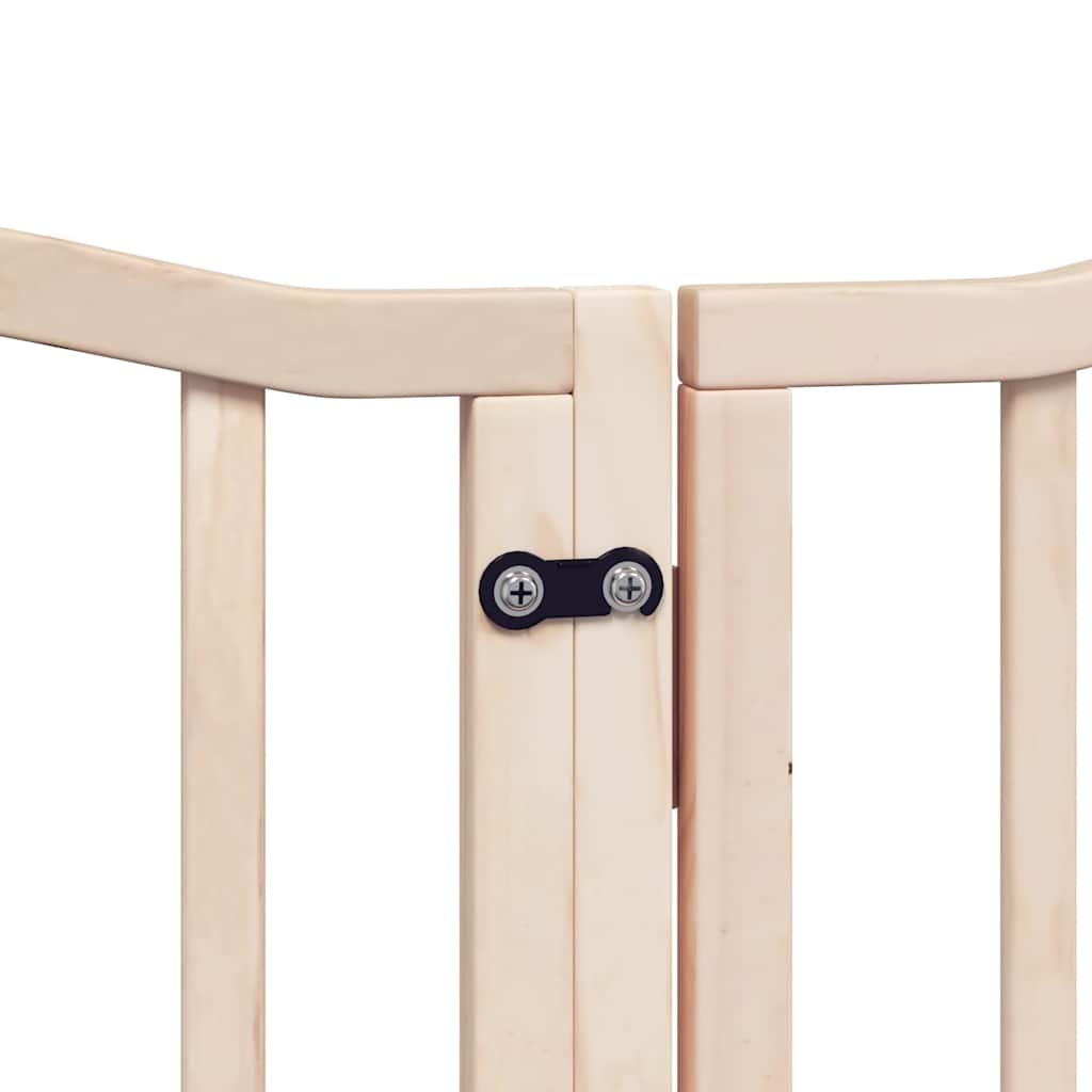 Zábrana pro psy s dvířky skládací 12 panelů 600 cm topol
