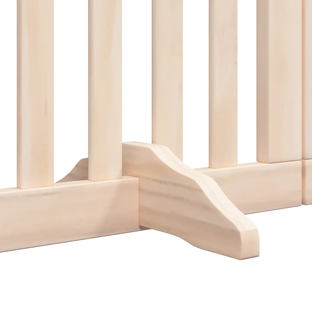 Zábrana pro psy s dvířky skládací 9 panelů 450 cm topol