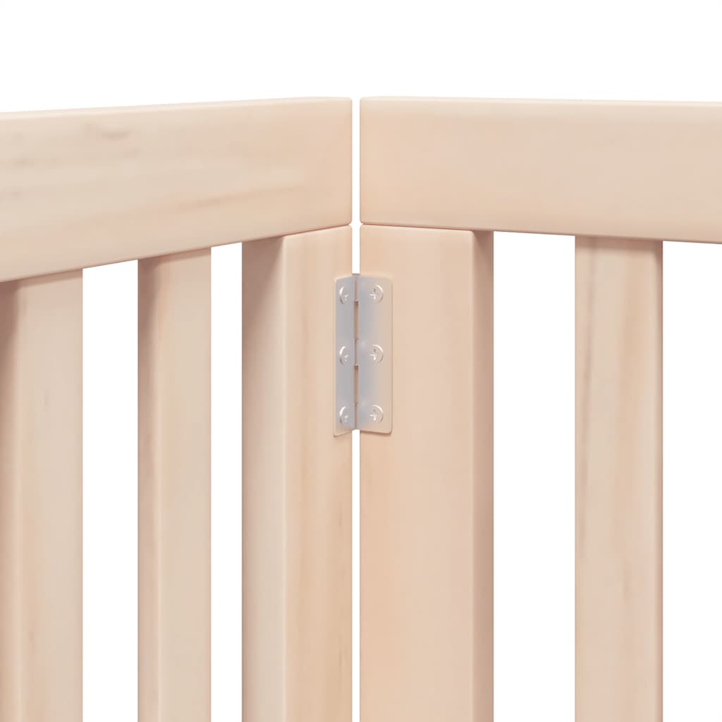 Zábrana pro psy s dvířky skládací 9 panelů 450 cm topol