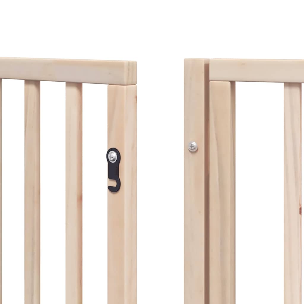 Zábrana pro psy s dvířky skládací 9 panelů 450 cm topol