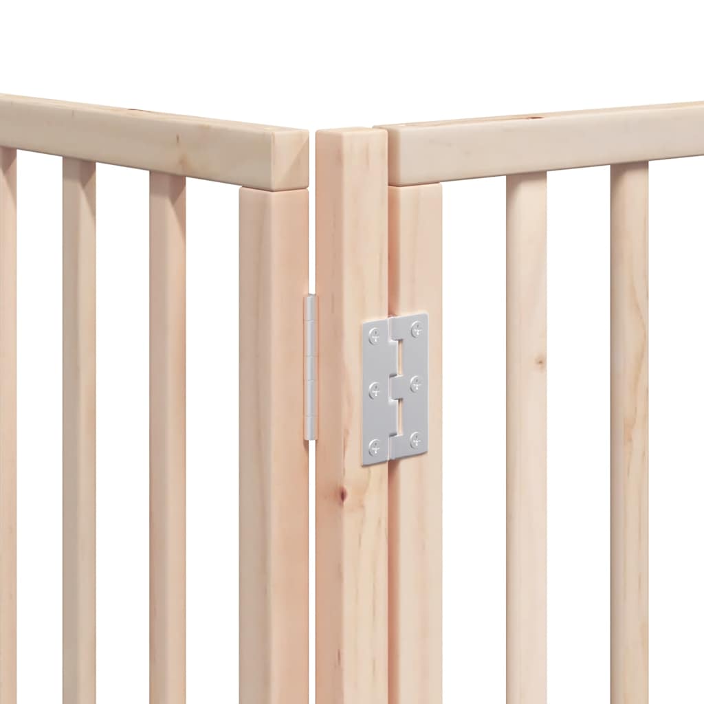 Zábrana pro psy s dvířky skládací 9 panelů 450 cm topol