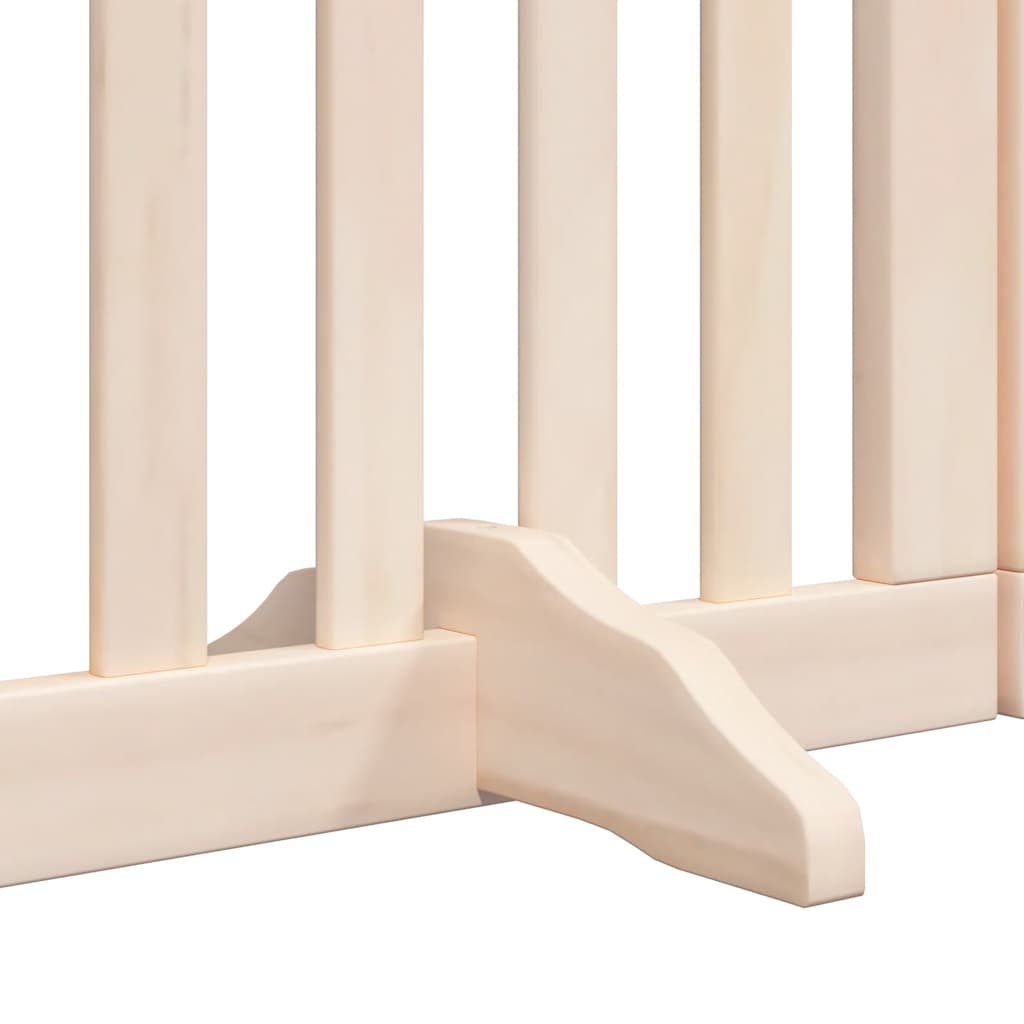 Zábrana pro psy s dvířky skládací 9 panelů 450 cm topol
