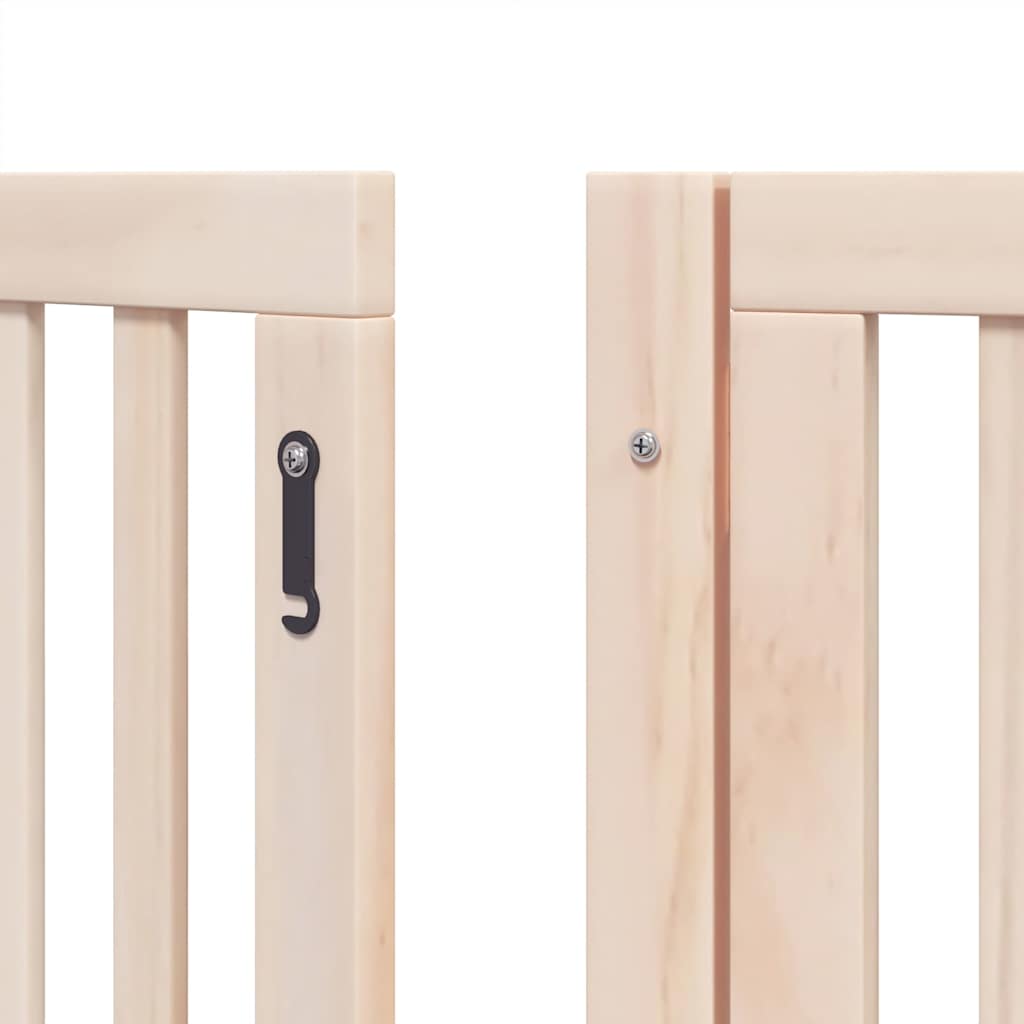 Zábrana pro psy s dvířky skládací 9 panelů 450 cm topol