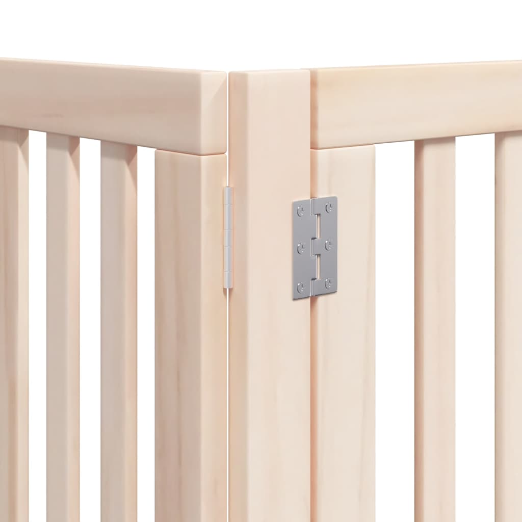 Zábrana pro psy s dvířky skládací 9 panelů 450 cm topol