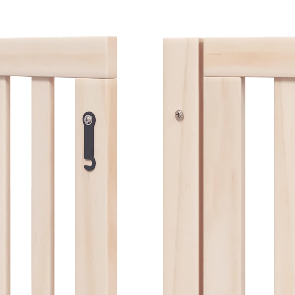 Zábrana pro psy s dvířky skládací 6 panelů 480 cm topol