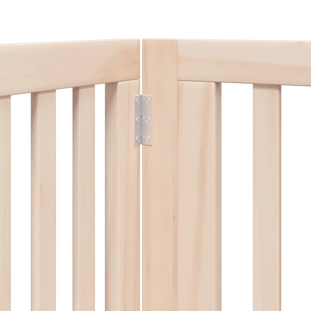 Zábrana pro psy s dvířky skládací 8 panelů 640 cm topol
