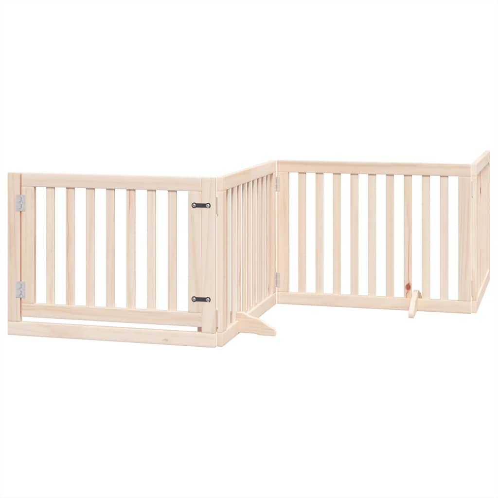 Zábrana pro psy s dvířky skládací 10 panelů 800 cm topol