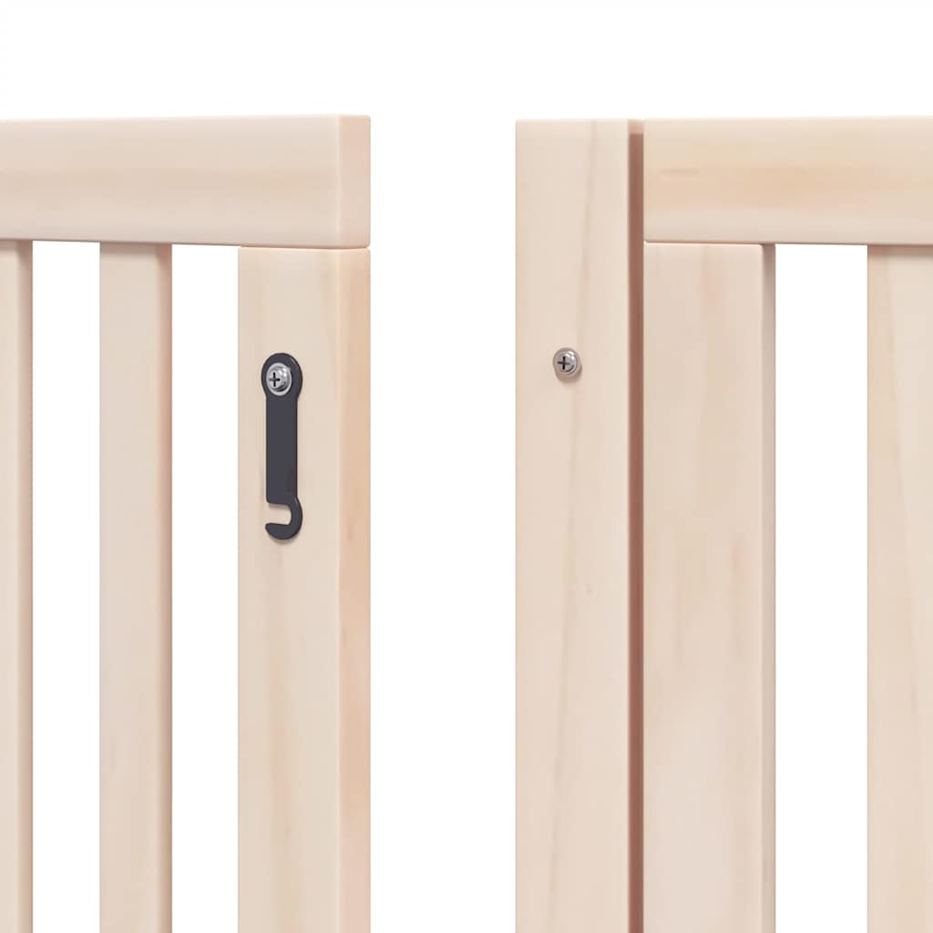 Zábrana pro psy s dvířky skládací 10 panelů 800 cm topol