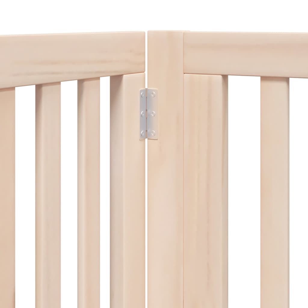 Zábrana pro psy s dvířky skládací 6 panelů 480 cm topol