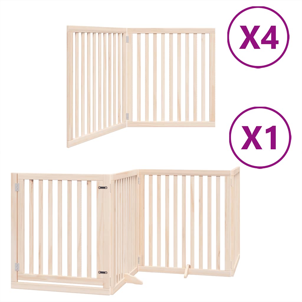 Zábrana pro psy s dvířky skládací 12 panelů 960 cm topol
