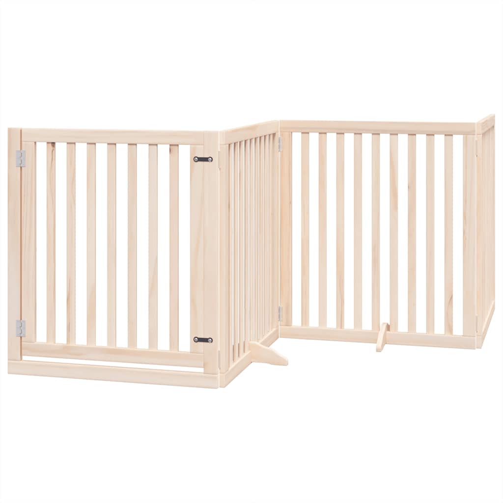 Zábrana pro psy s dvířky skládací 12 panelů 960 cm topol