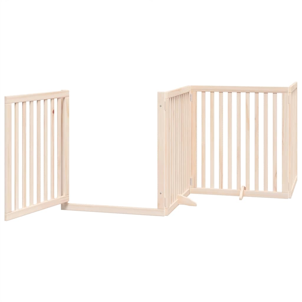 Zábrana pro psy s dvířky skládací 12 panelů 960 cm topol