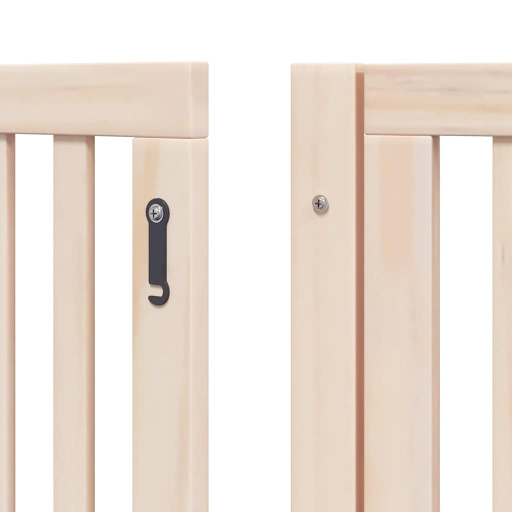 Zábrana pro psy s dvířky skládací 12 panelů 960 cm topol