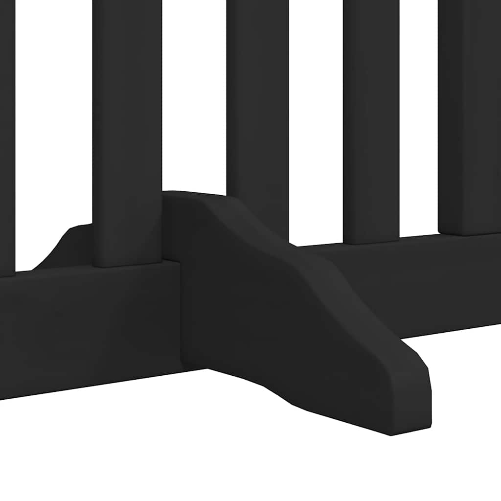 Zábrana pro psy s dvířky skládací 12 panelů černá 960 cm topol