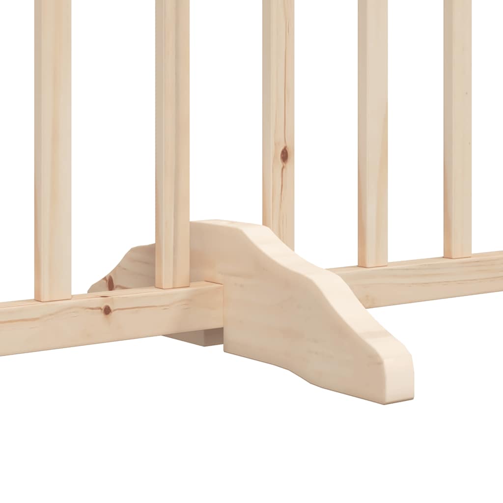 Zábrana pro psy s dvířky skládací 9 panelů 450 cm topol