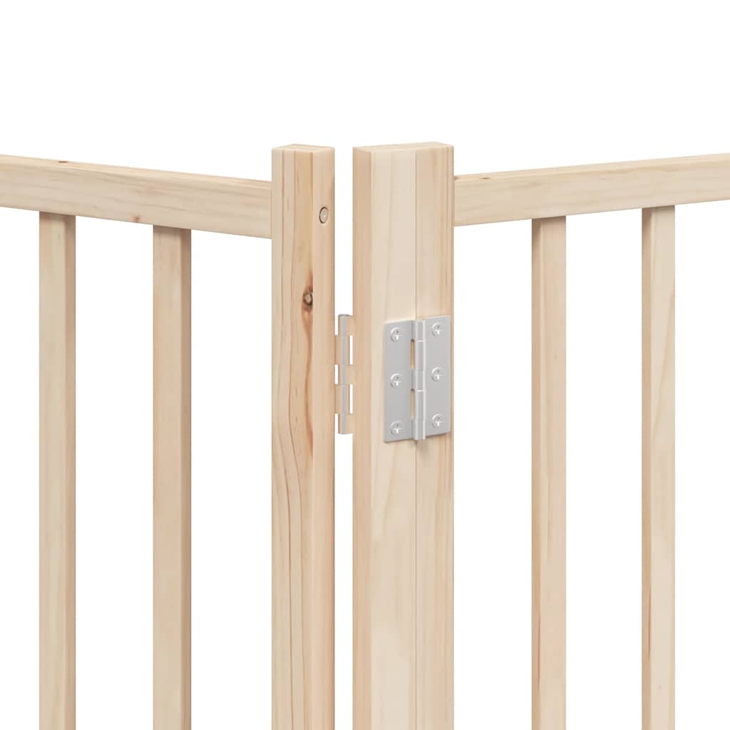 Zábrana pro psy s dvířky skládací 9 panelů 450 cm topol