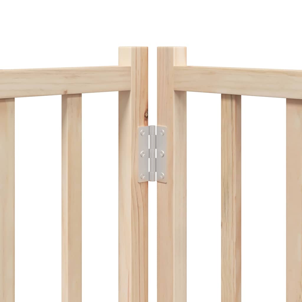 Zábrana pro psy s dvířky skládací 9 panelů 450 cm topol