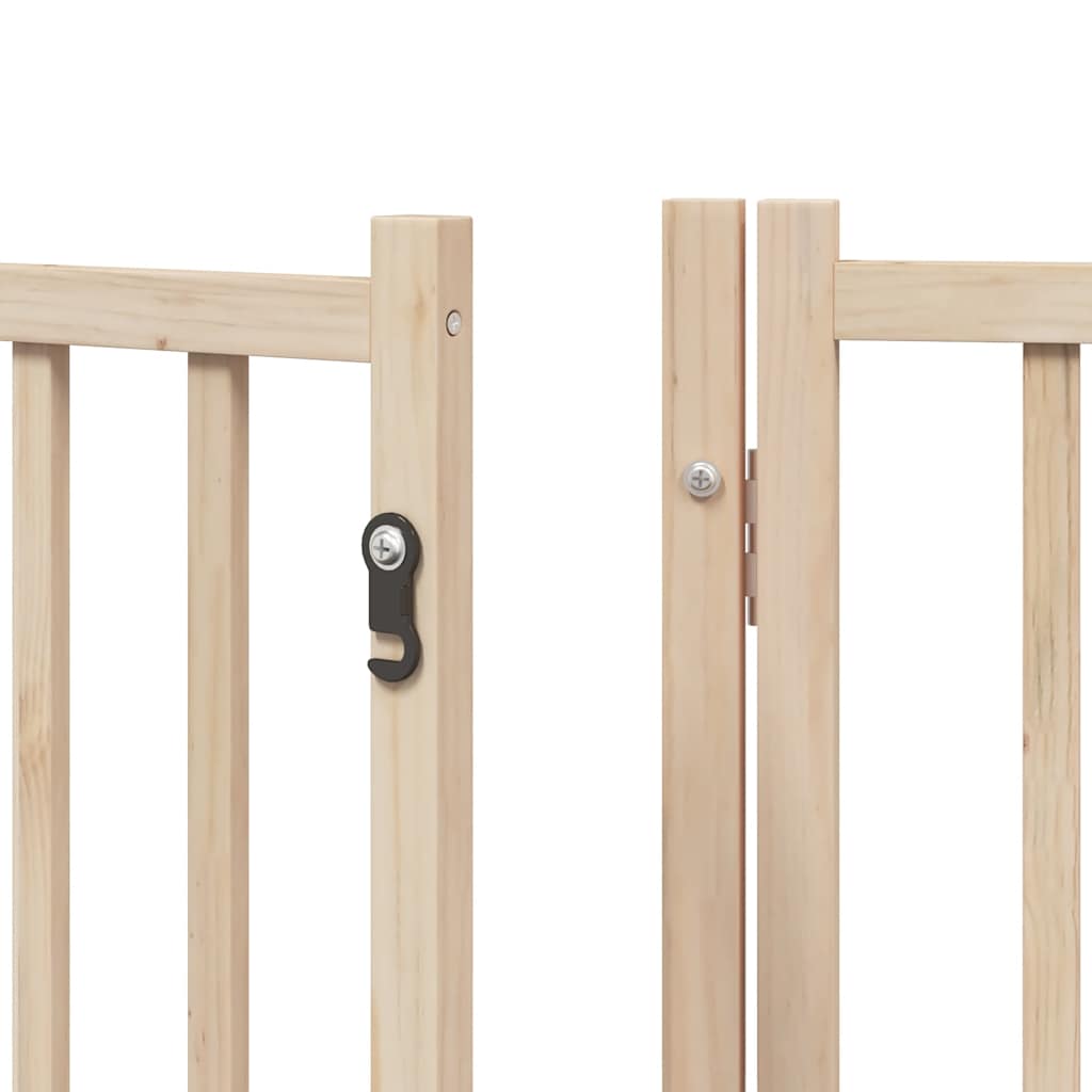 Zábrana pro psy s dvířky skládací 9 panelů 450 cm topol