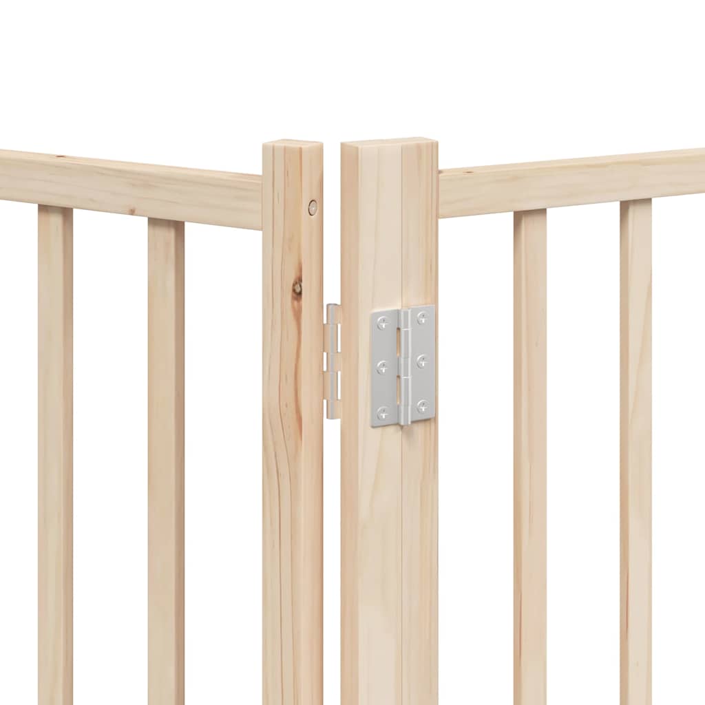 Zábrana pro psy s dvířky skládací 9 panelů 450 cm topol