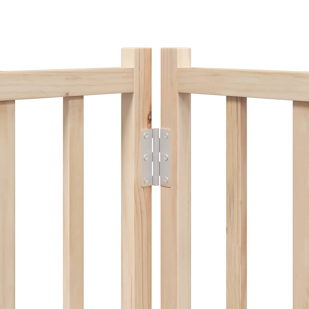 Zábrana pro psy s dvířky skládací 15 panelů 750 cm topol