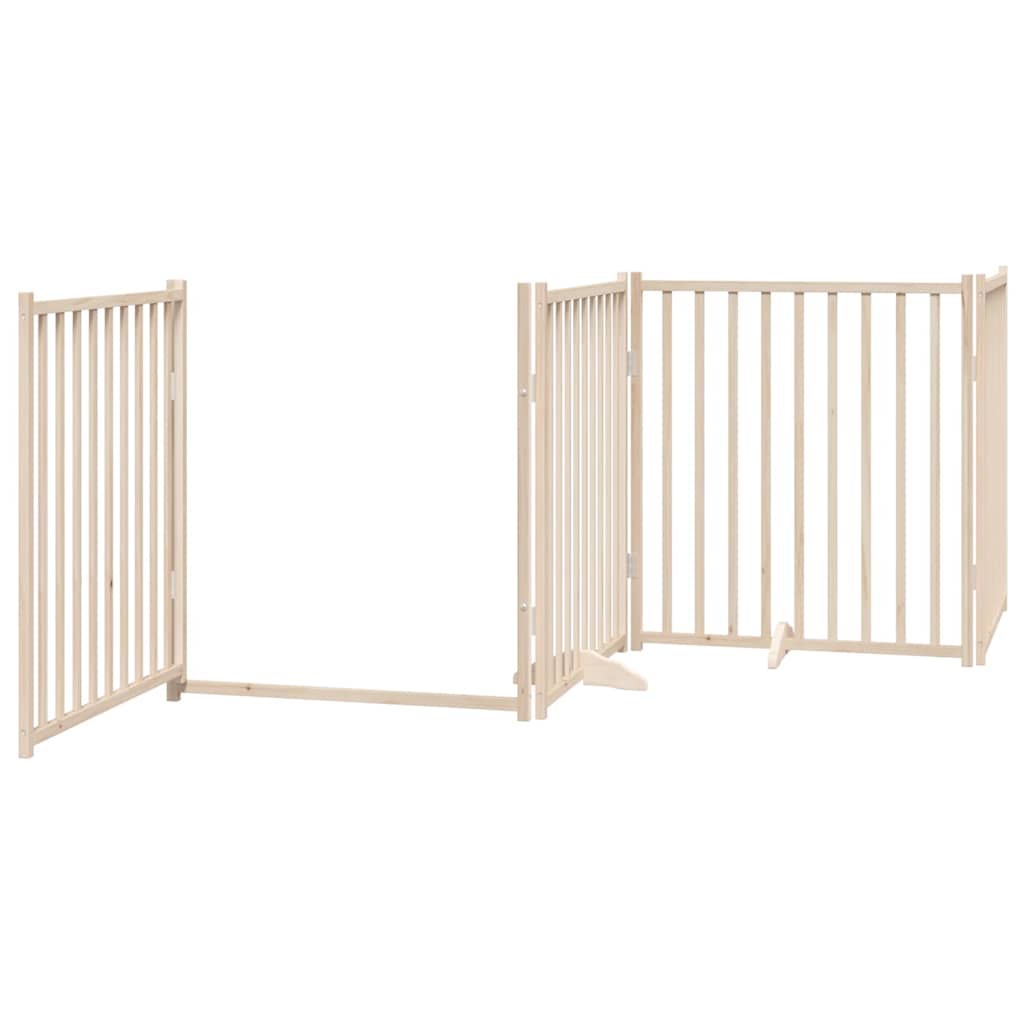Zábrana pro psy s dvířky skládací 12 panelů 960 cm topol
