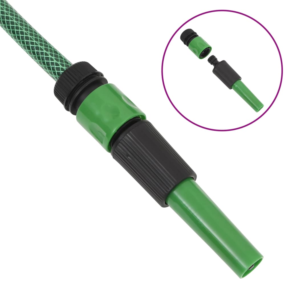 Zahradní hadice se sadou koncovek zelená 0,75" 30 m PVC