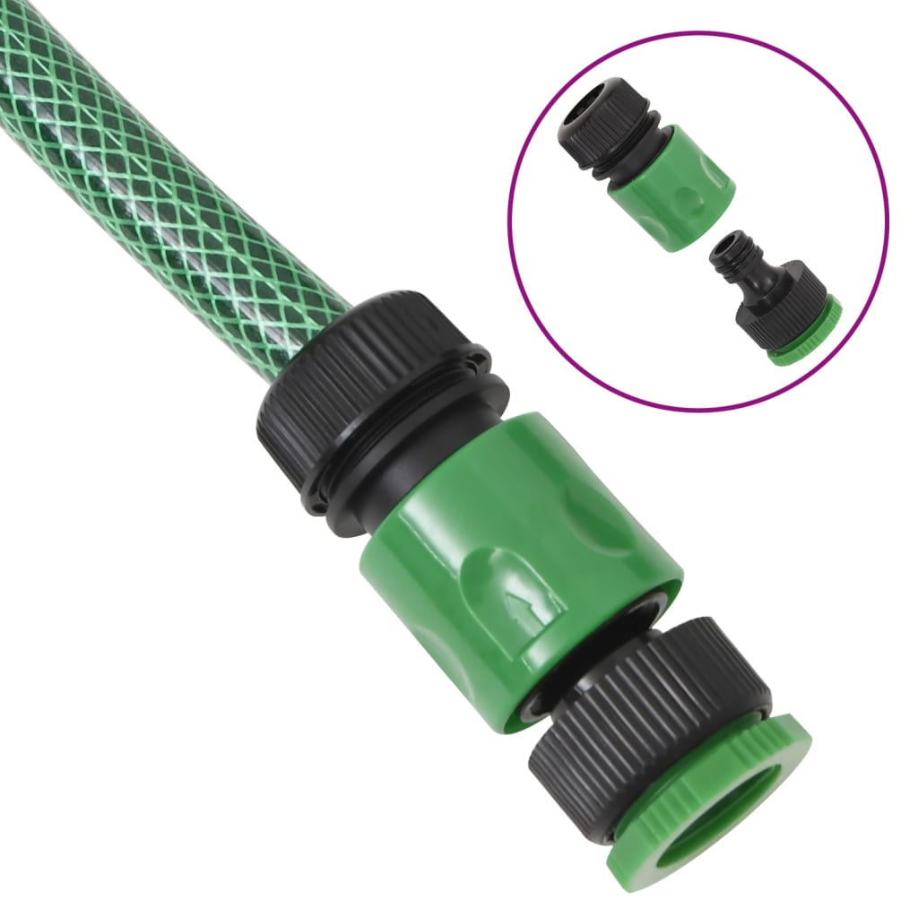Zahradní hadice se sadou koncovek zelená 0,75" 50 m PVC