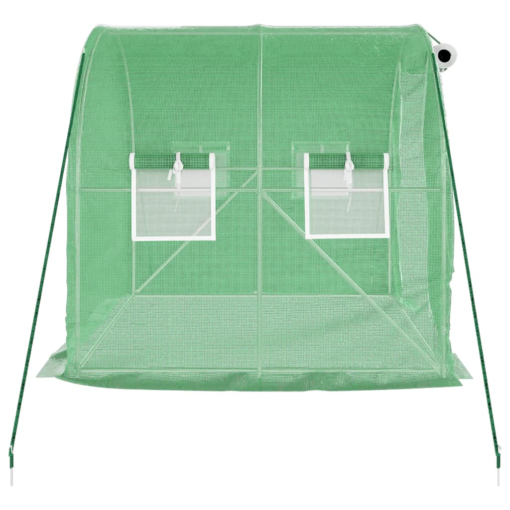 Skleník s ocelovým rámem zelený 4 m² 2 x 2 x 2 m