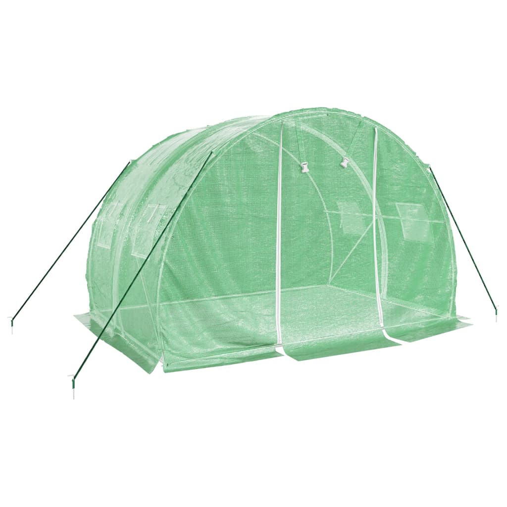 Skleník s ocelovým rámem zelený 6 m² 3 x 2 x 2 m