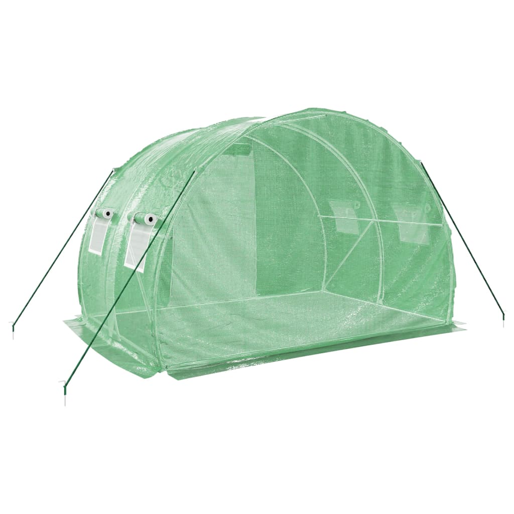 Skleník s ocelovým rámem zelený 6 m² 3 x 2 x 2 m