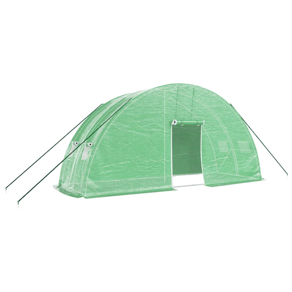Skleník s ocelovým rámem zelený 12 m² 6 x 2 x 2,85 m