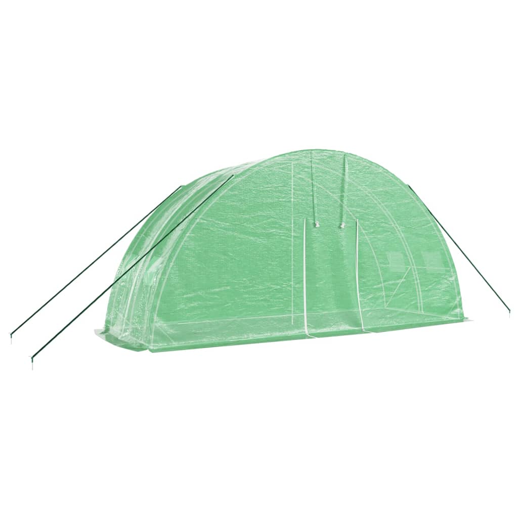 Skleník s ocelovým rámem zelený 12 m² 6 x 2 x 2,85 m