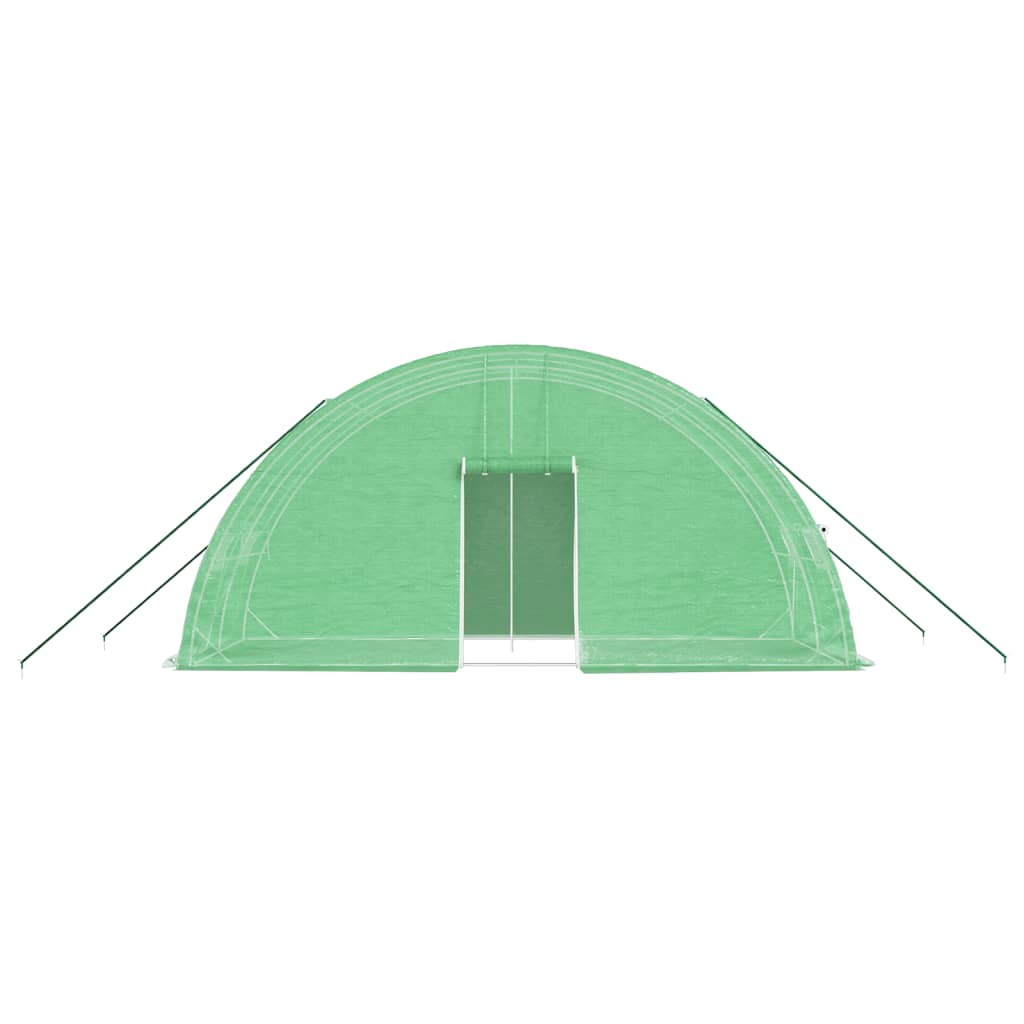 Skleník s ocelovým rámem zelený 12 m² 6 x 2 x 2,85 m